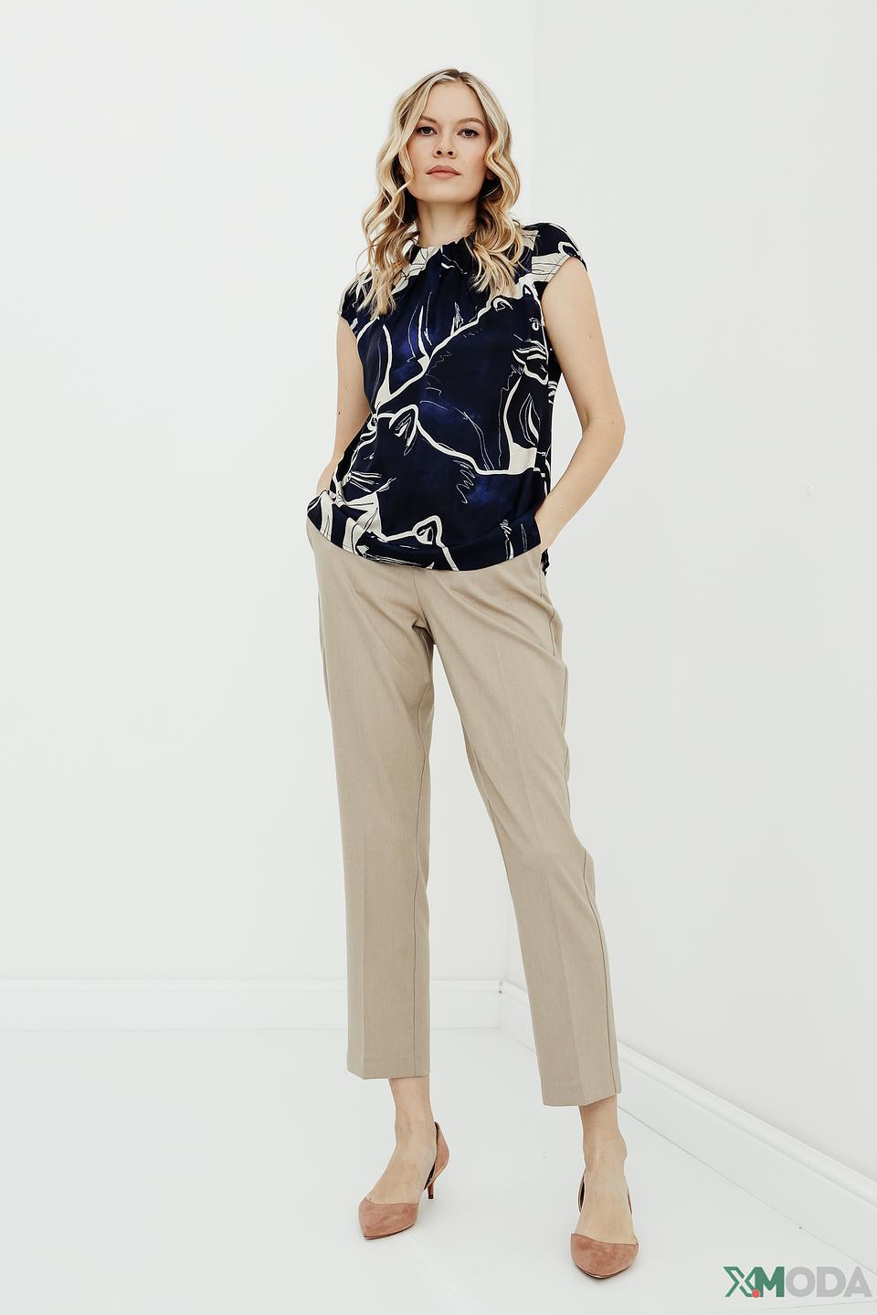 Брюки Mos Mosh бежевые прямые