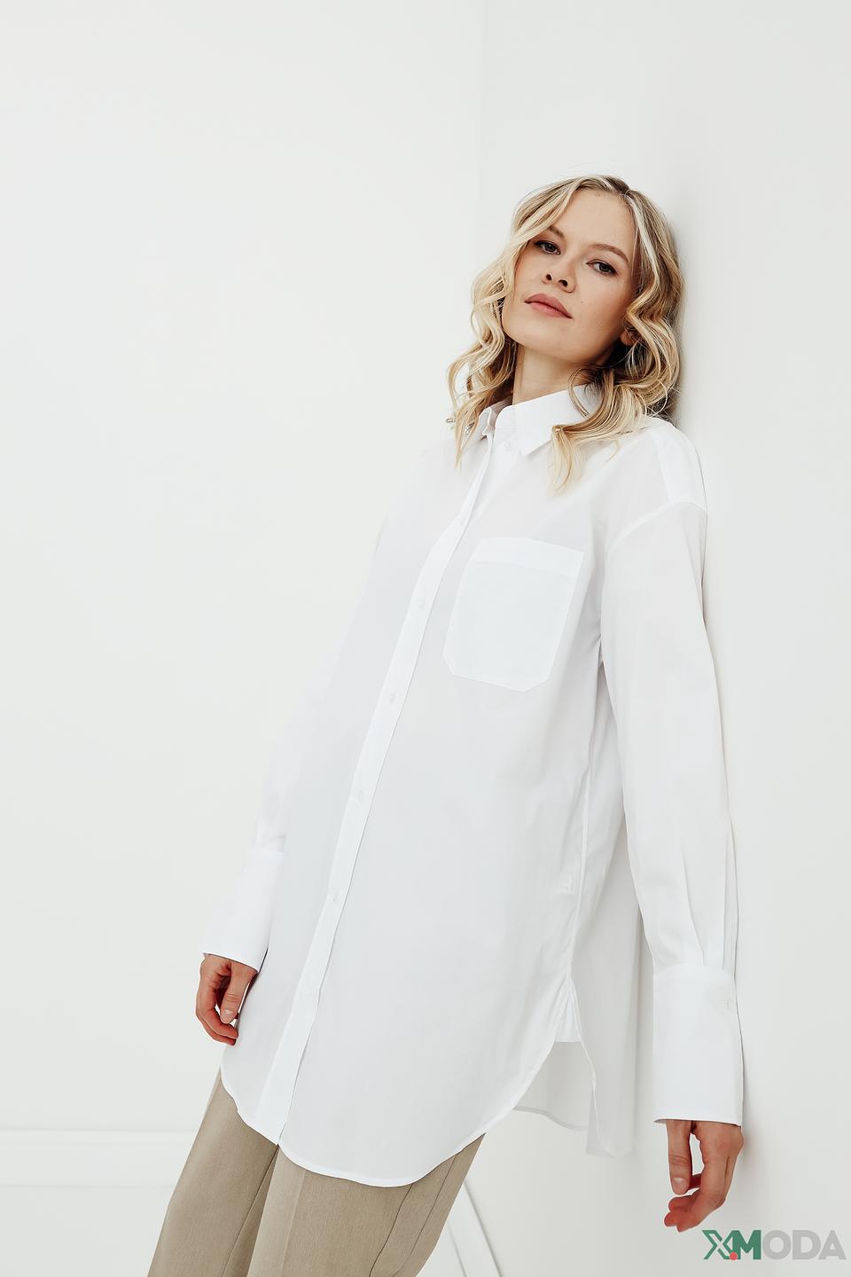 Рубашка Taifun оверсайз белая