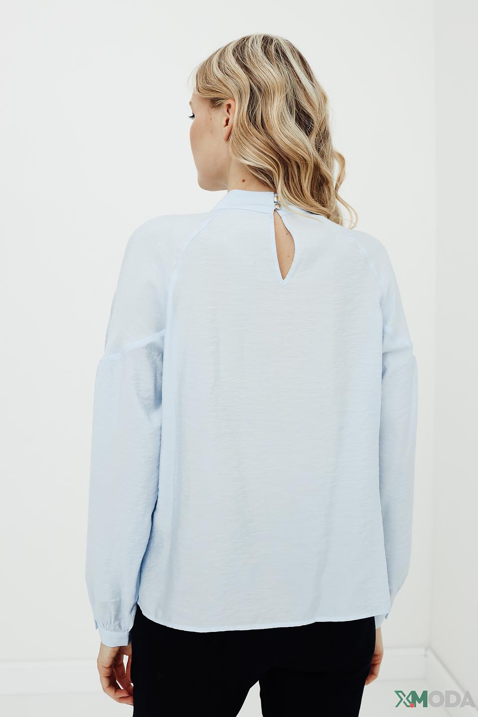 Блуза Taifun с фонариками голубая