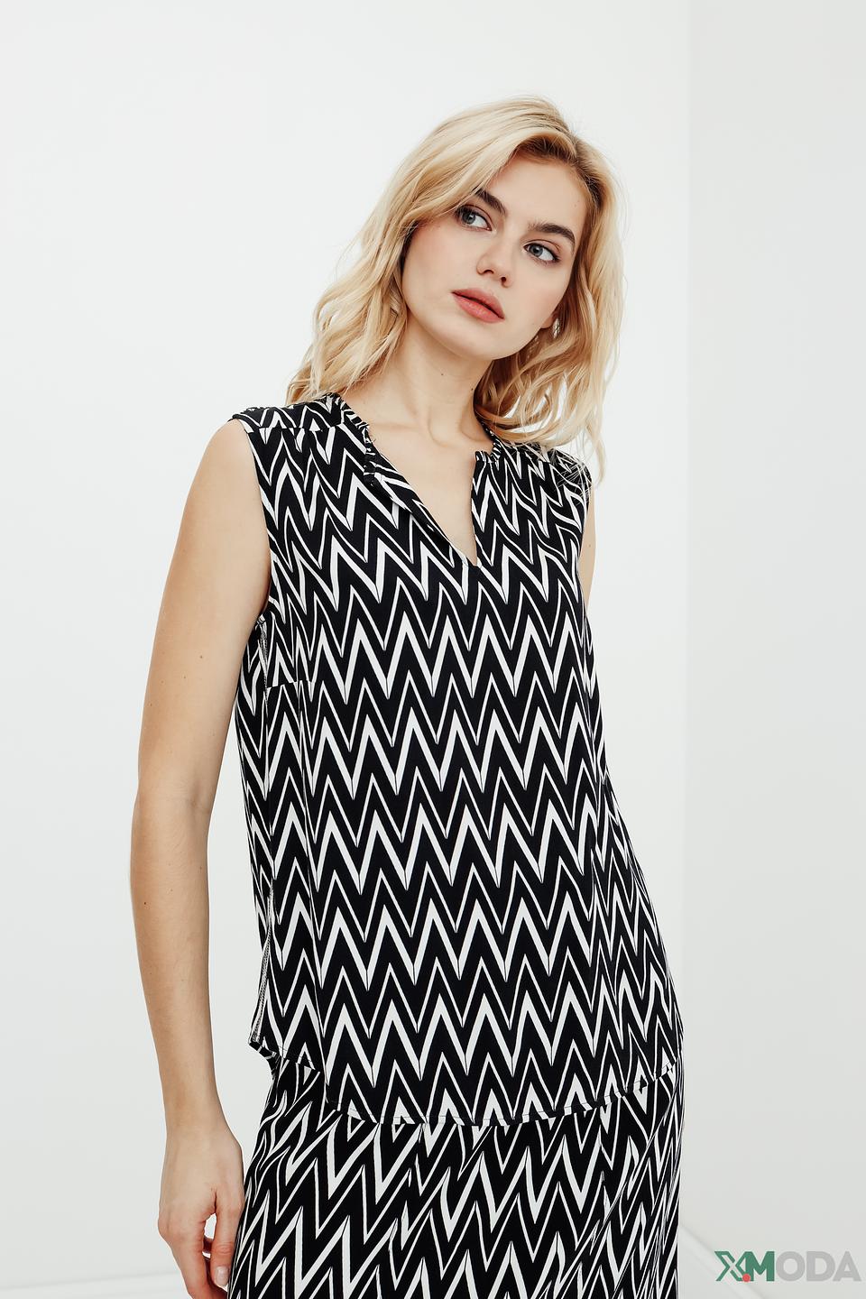 Топ Betty Barclay зигзаг чёрный