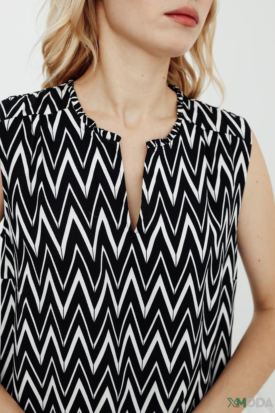 Топ Betty Barclay зигзаг чёрный