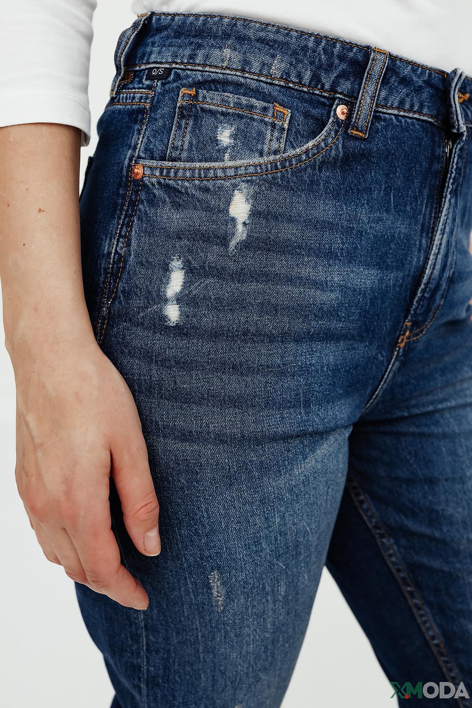 Джинсы QS с рваностями