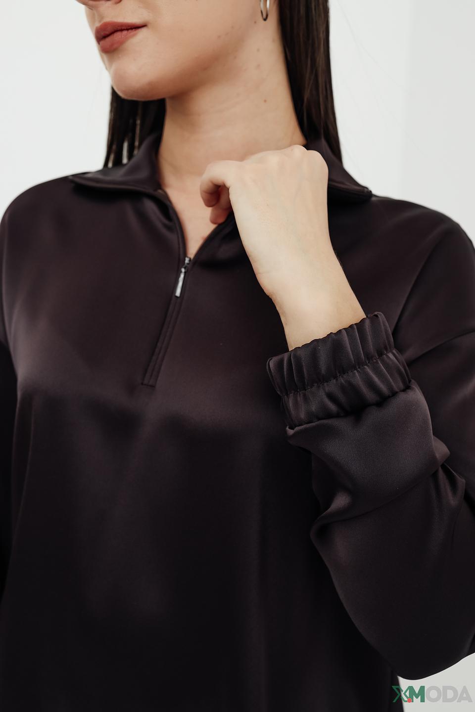 Блуза Marc Cain атласная чёрная