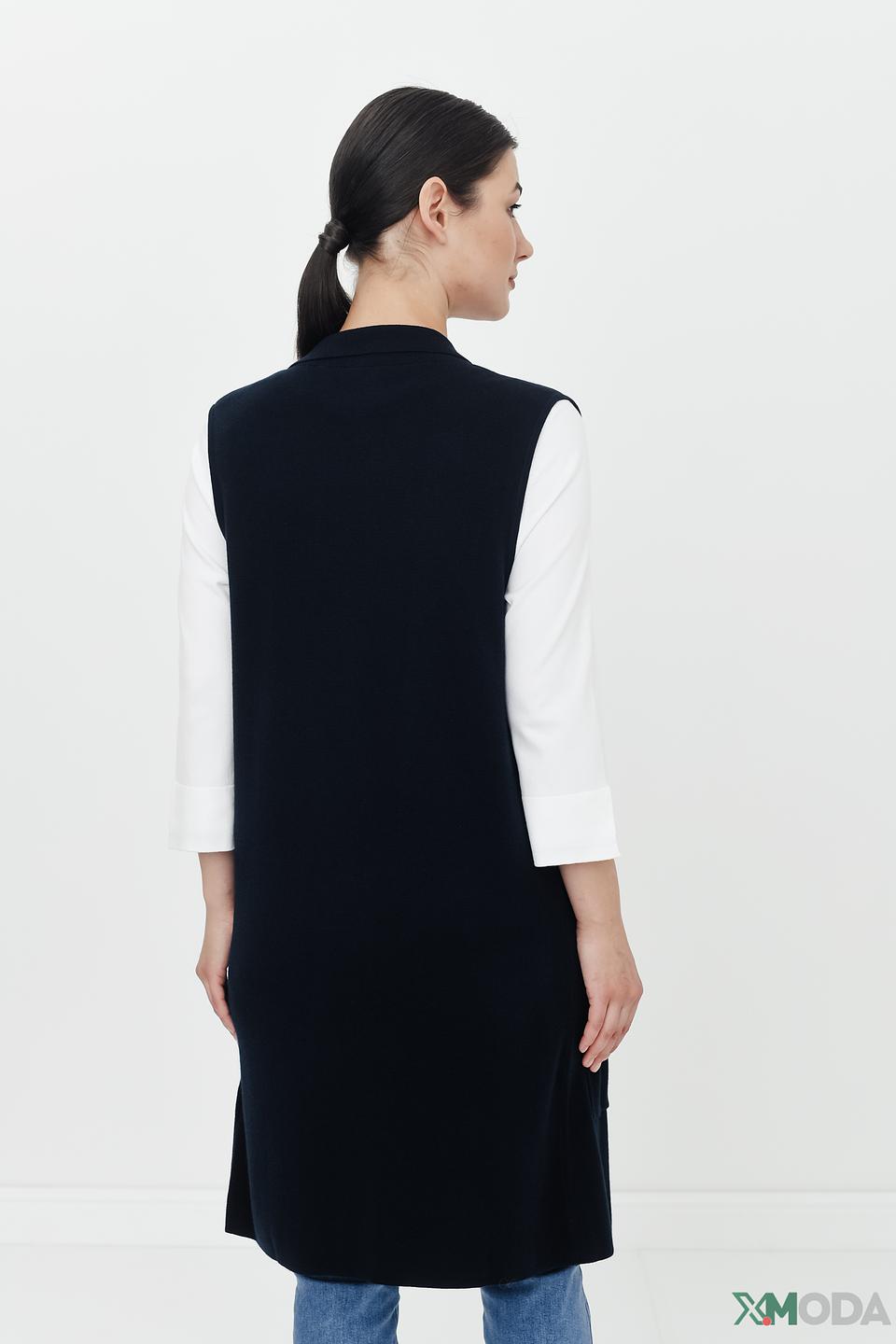 Жилет Pezzo удлинённый тёмно-синий