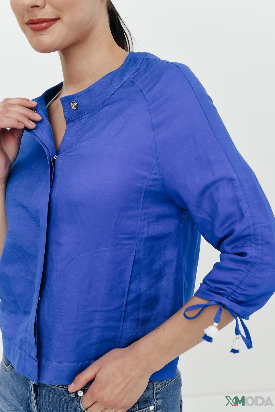 Жакет Pezzo синий с рукавами-завязками