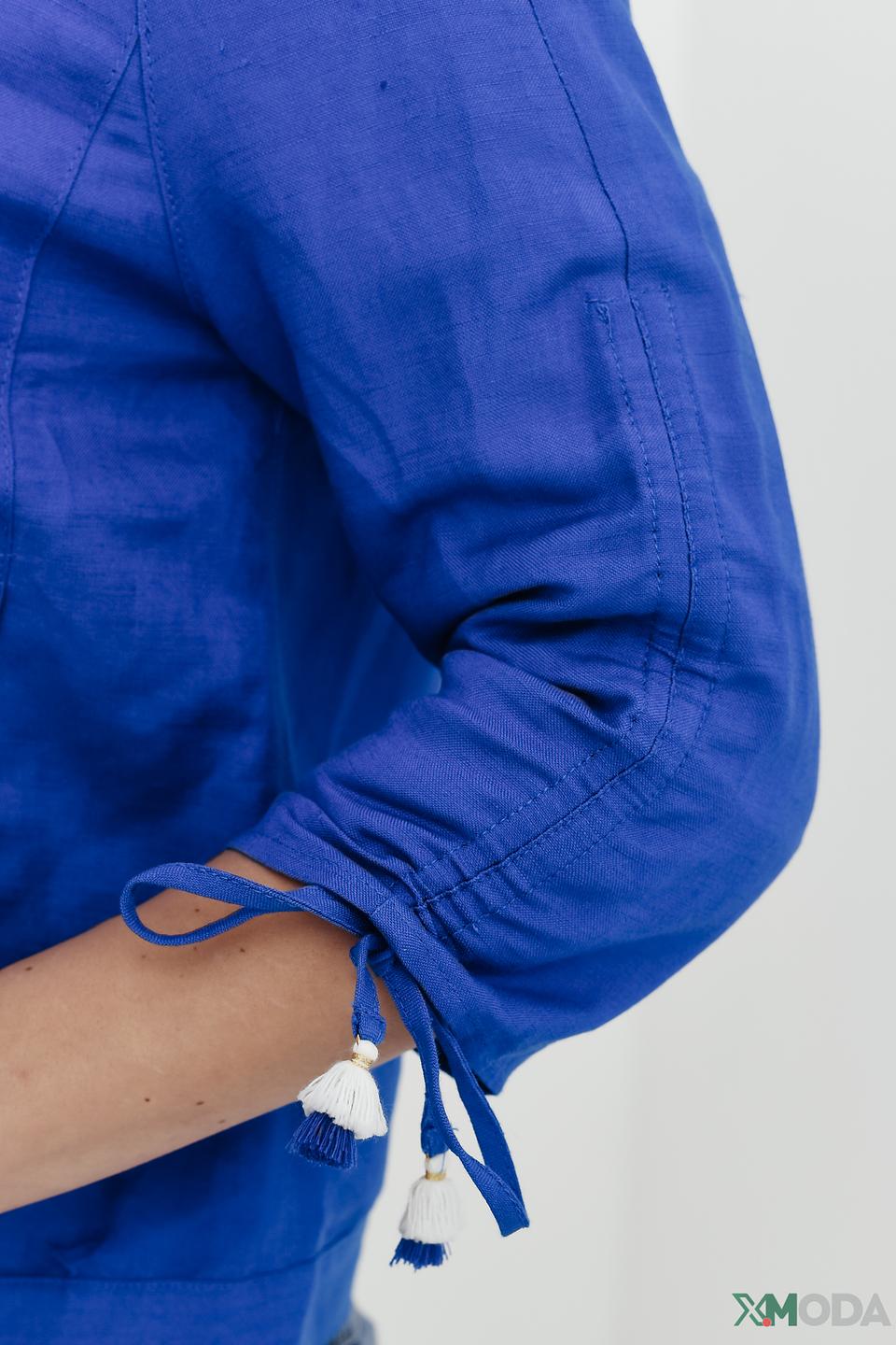 Жакет Pezzo синий с рукавами-завязками