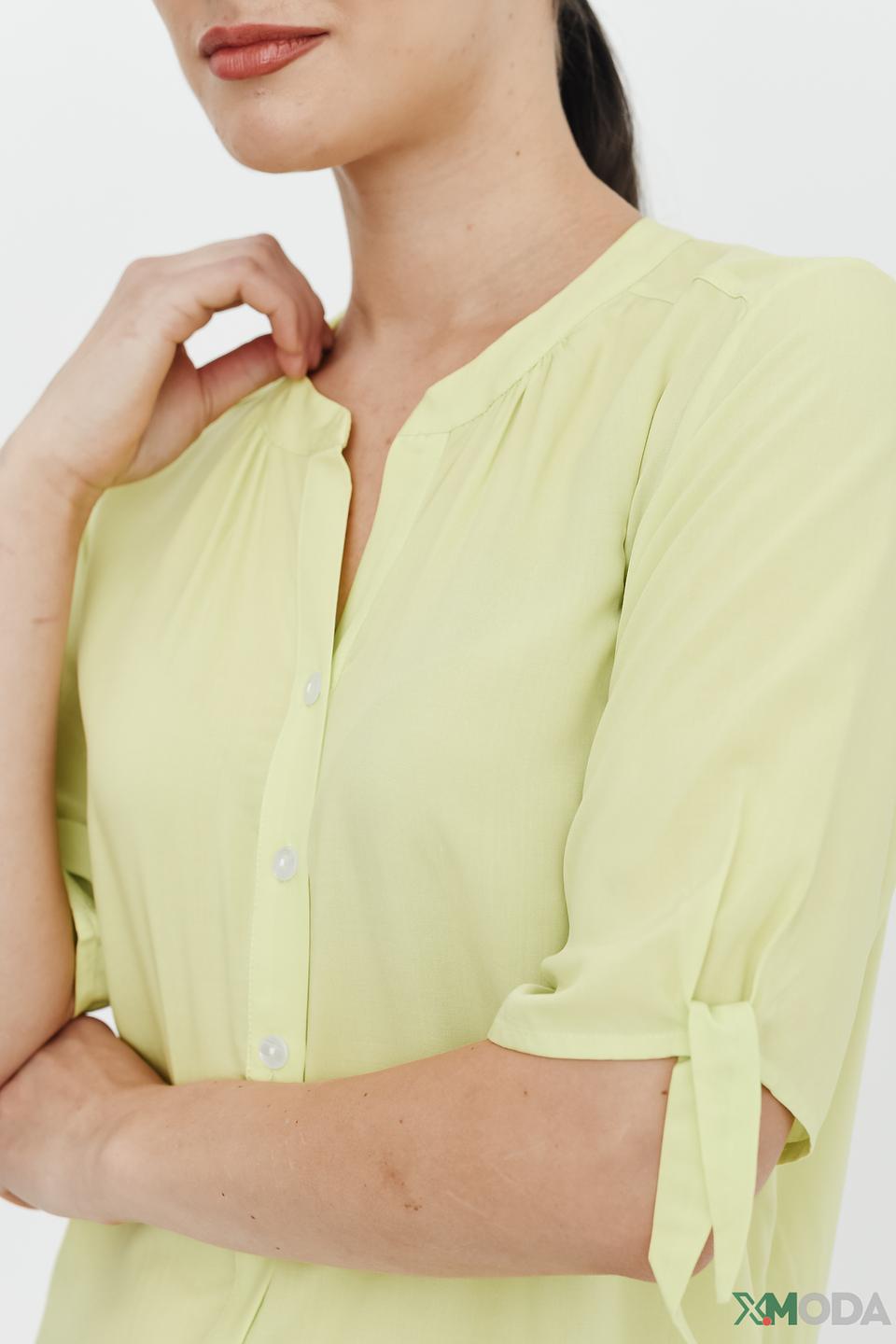Блуза Pezzo с рукавами-фонариками лайм
