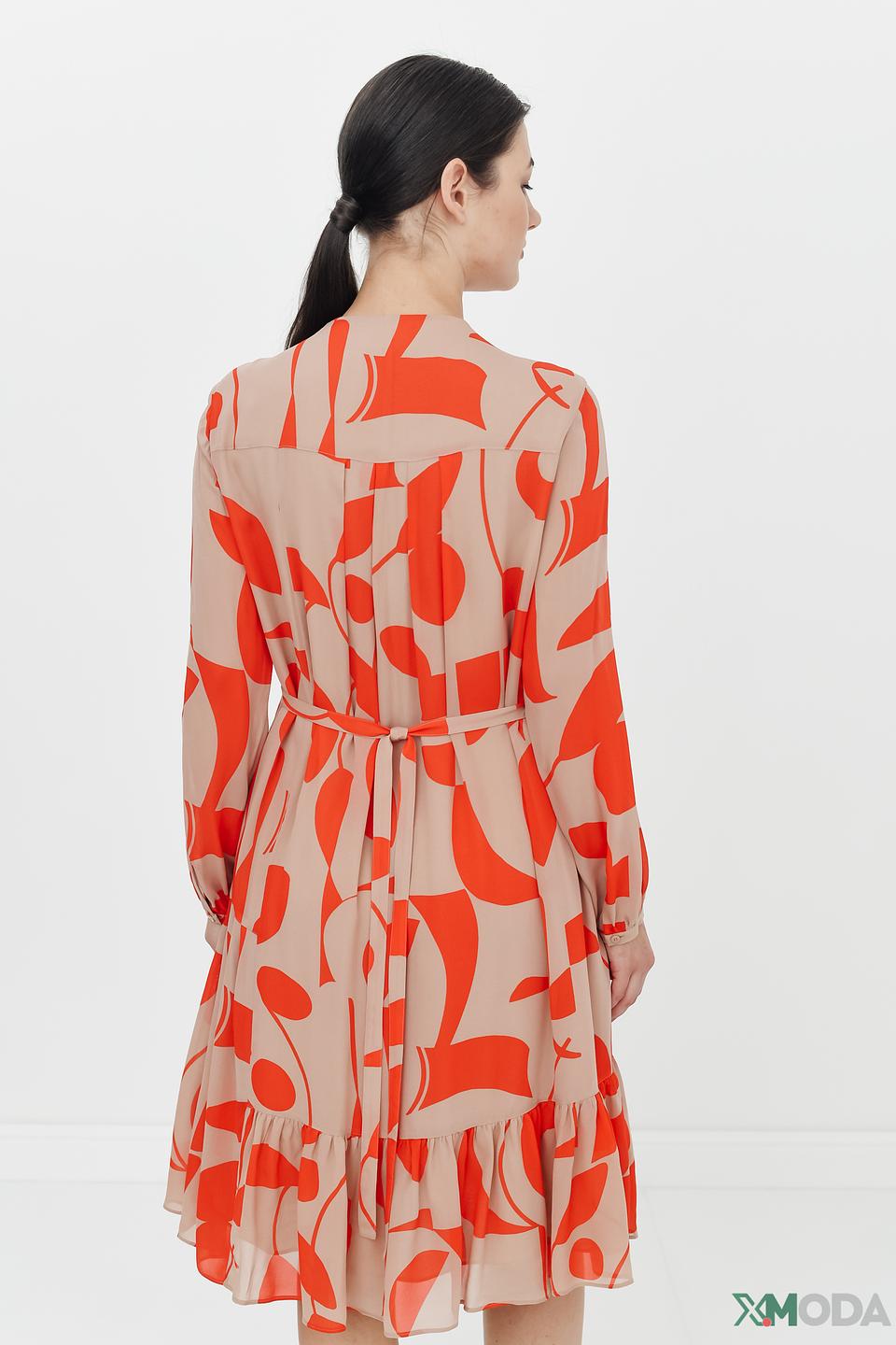 Платье Luisa Cerano с принтом оранжевый