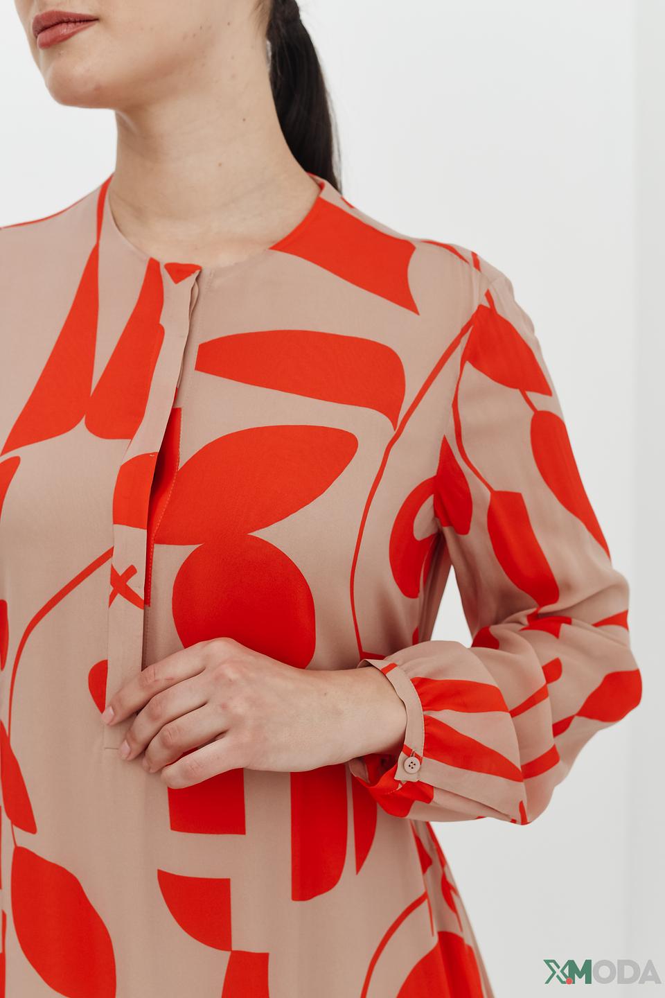 Платье Luisa Cerano с принтом оранжевый