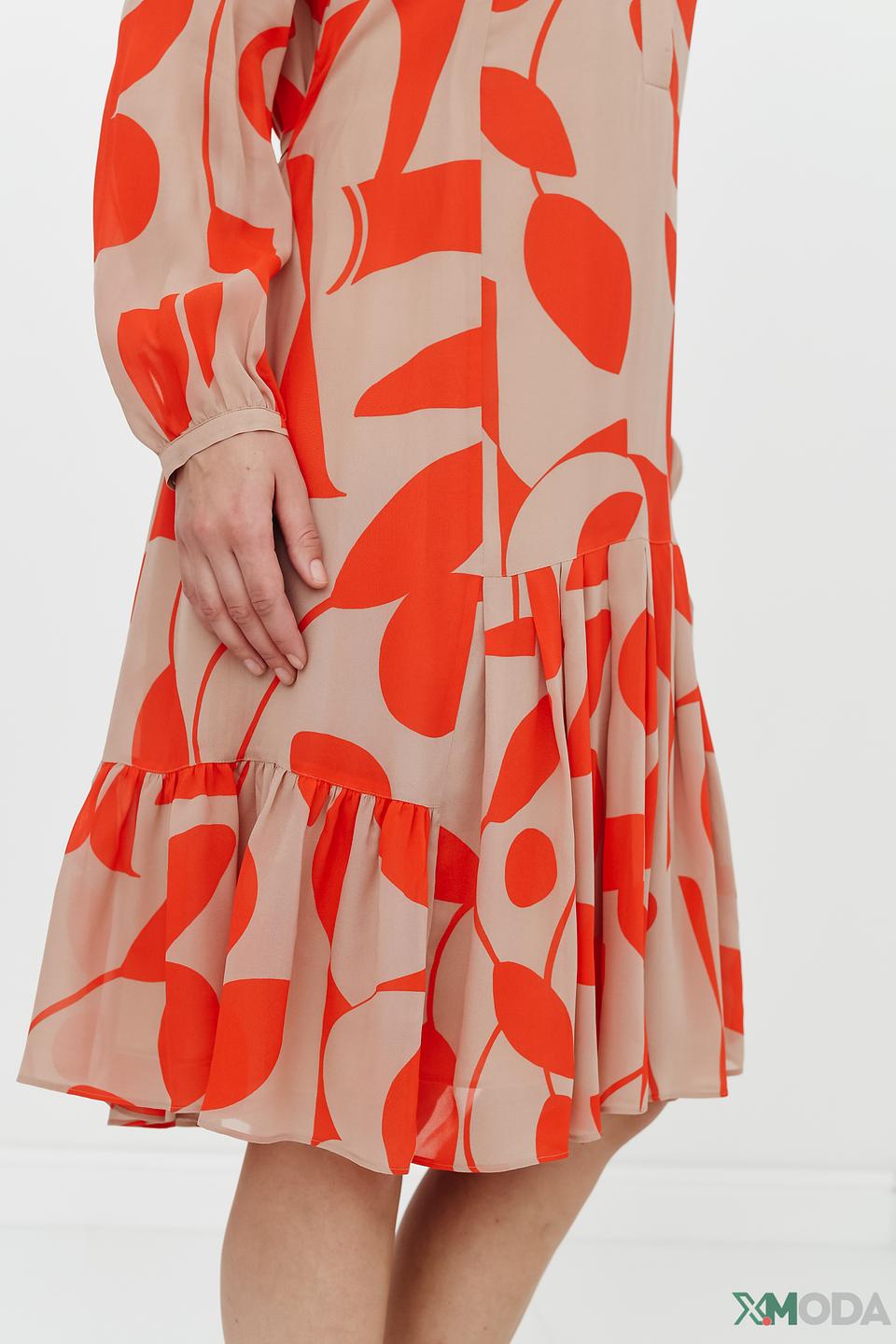 Платье Luisa Cerano с принтом оранжевый