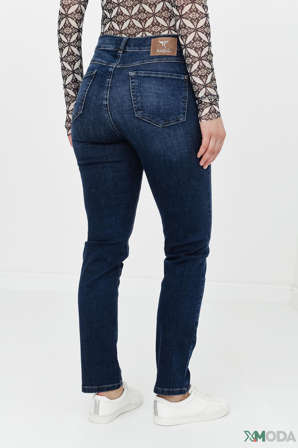Джинсы Angels с потертостями синие