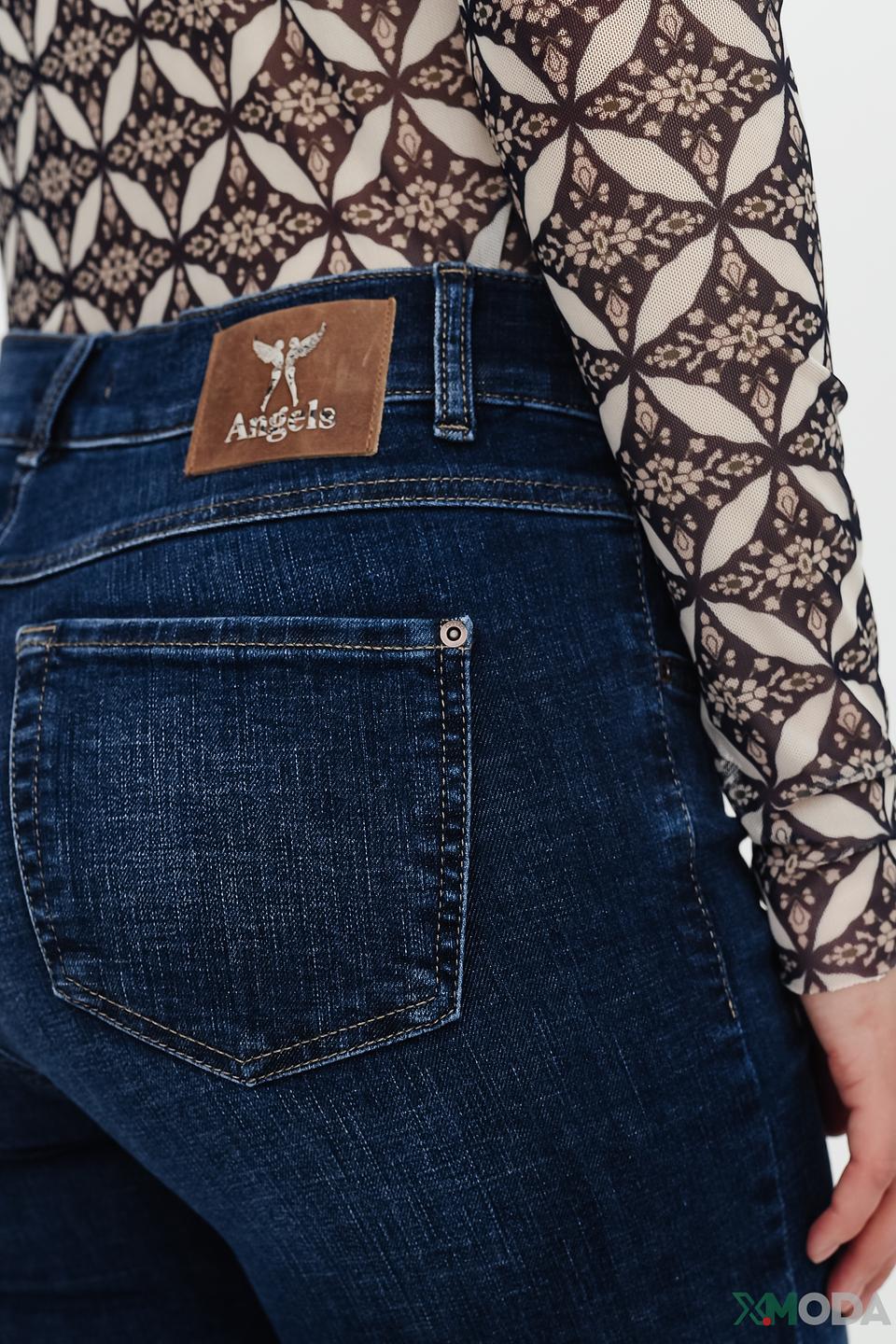 Джинсы Angels с потертостями синие