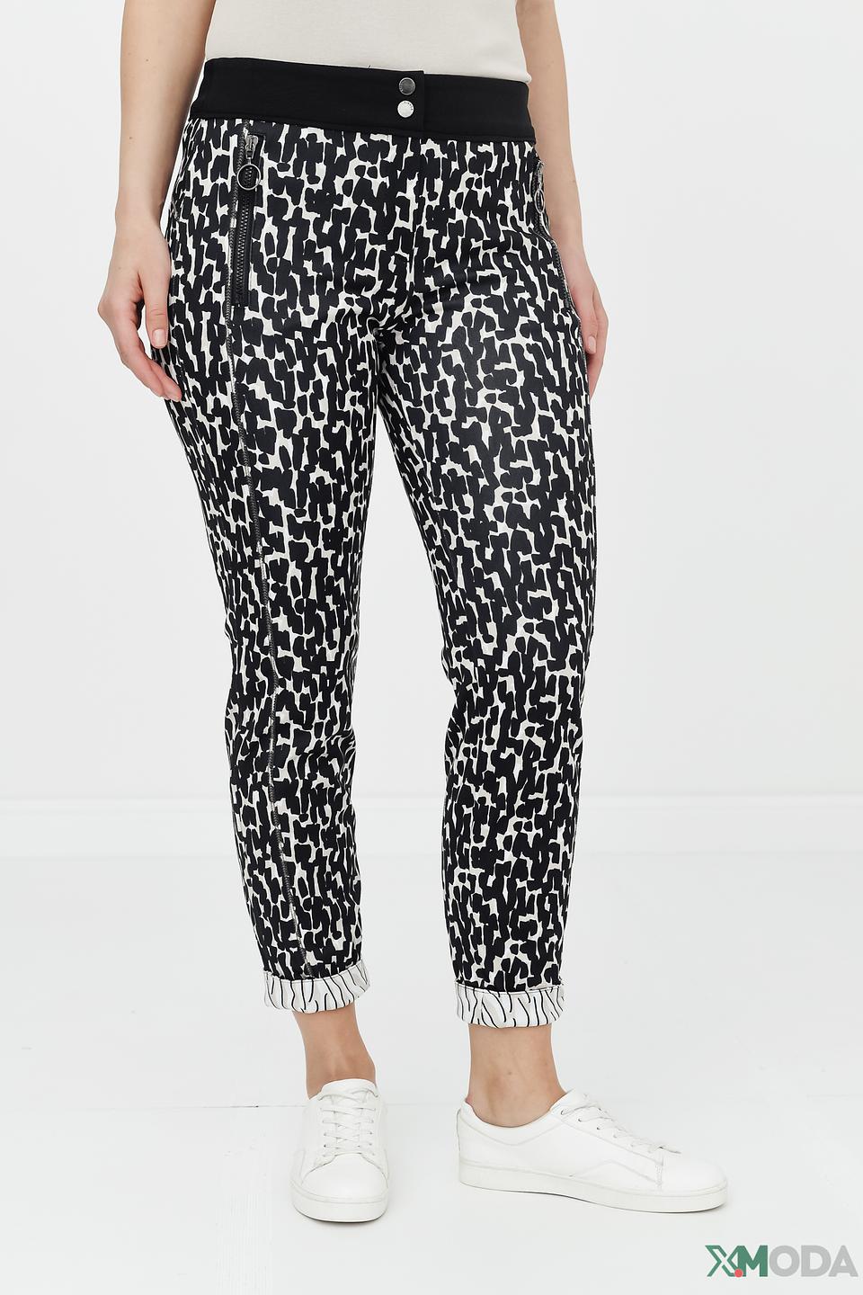 Брюки Bianca приталенные чёрно-белые