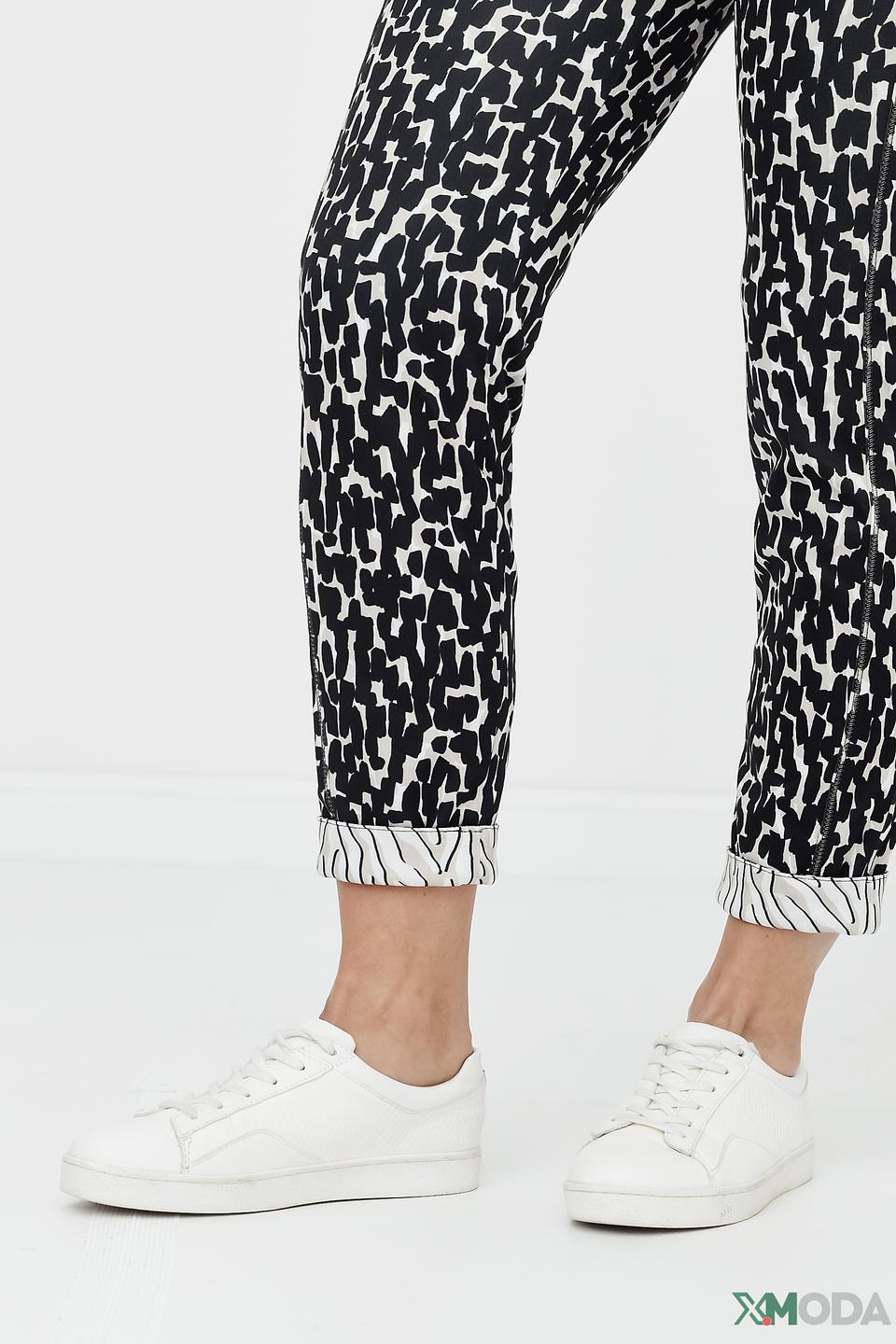 Брюки Bianca приталенные чёрно-белые