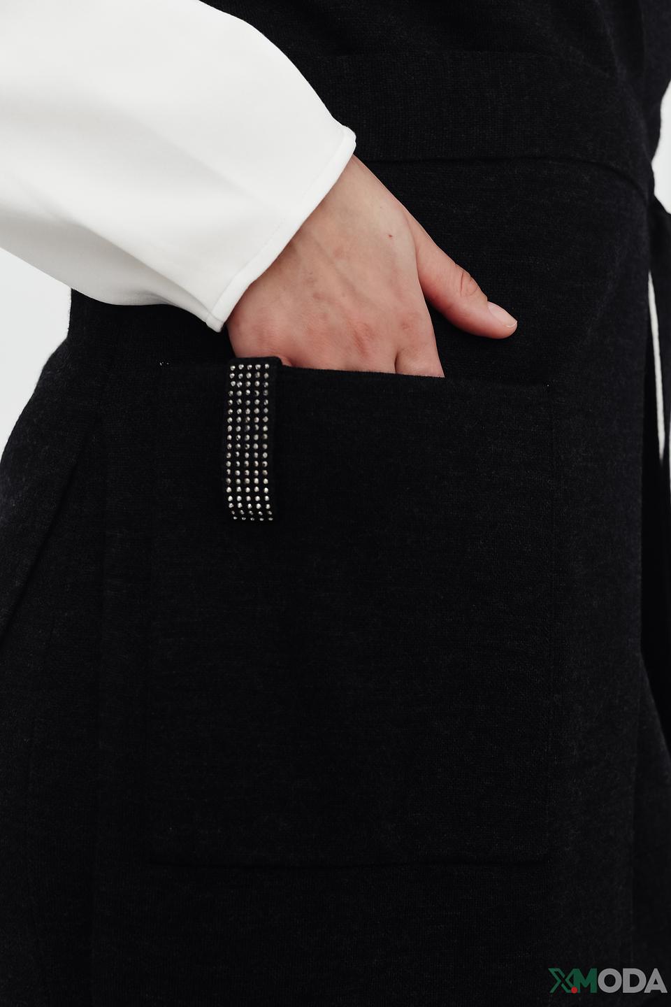 Жакет-жилет Monari чёрный с капюшоном