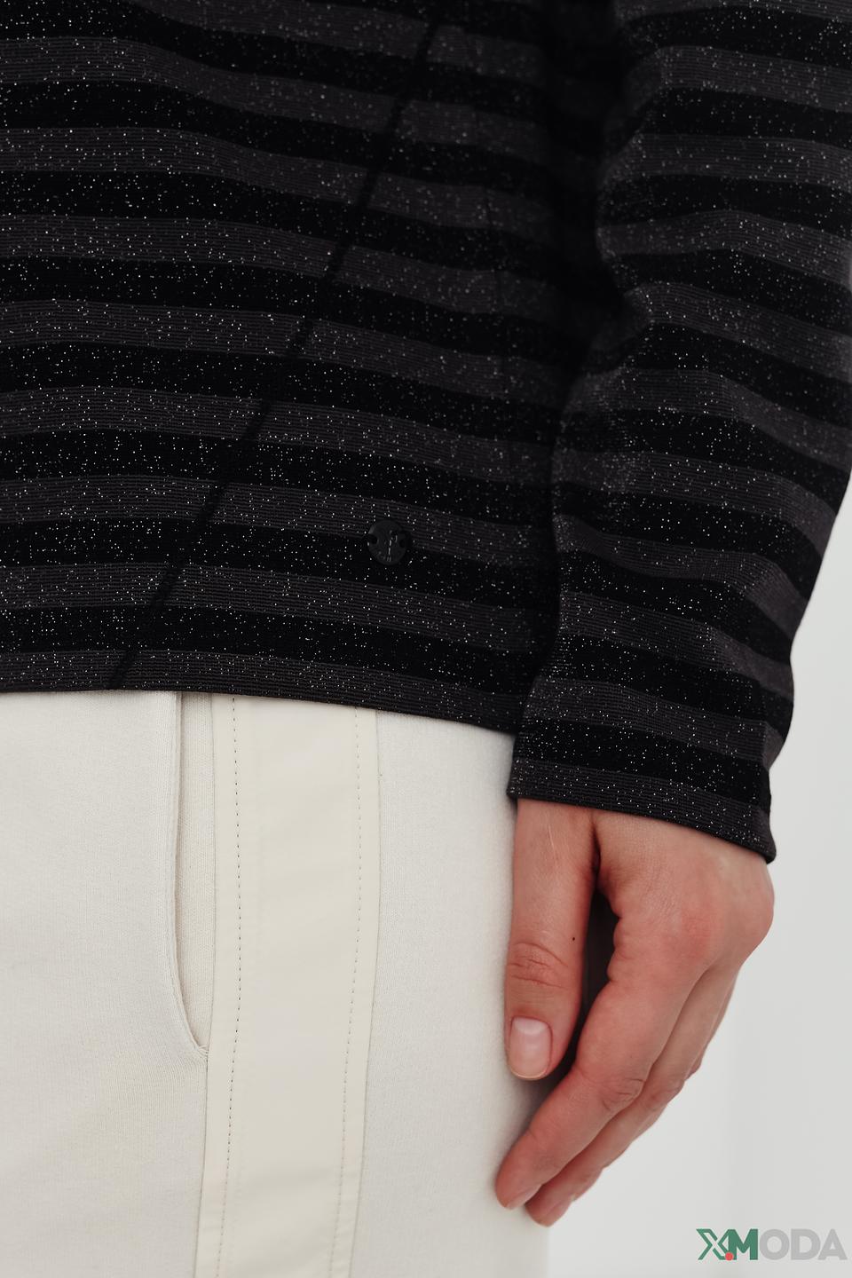 Пуловер Monari в полоску с принтом