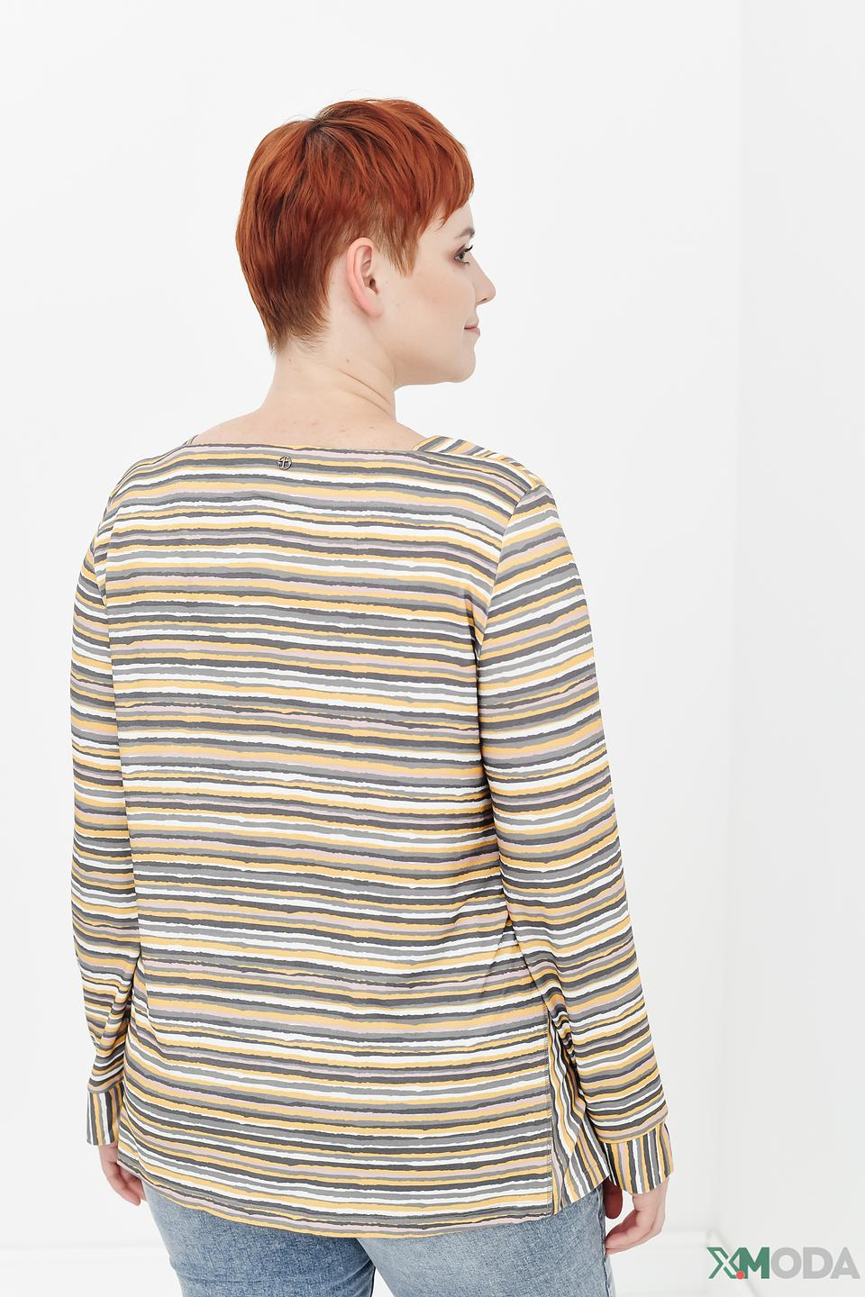 Джемпер Frapp в полоску с принтом