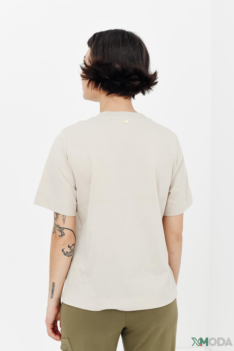 Футболка Rich and Royal с принтом бежевая