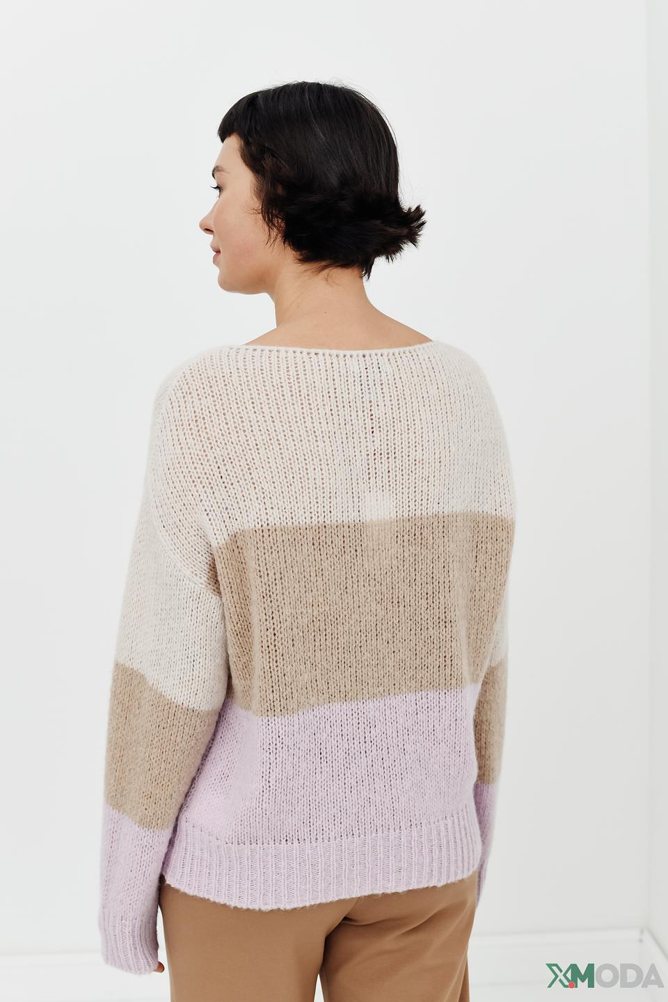 Пуловер Cinque в полоску лавандовый