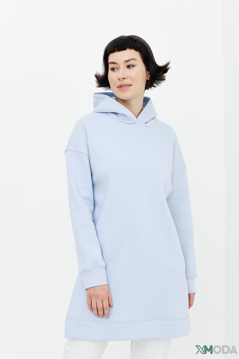 Платье-худи Cinque голубое