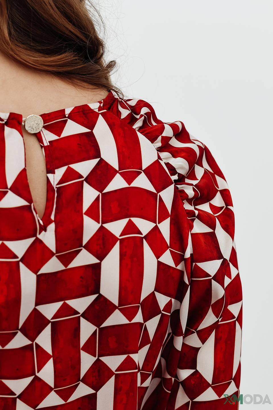 Блуза Rich and Royal в красный принт