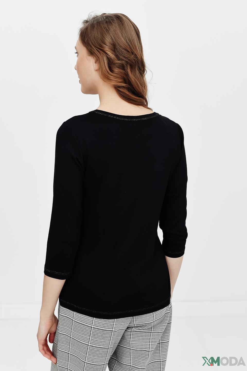 Блуза Lecomte с принтом чёрная