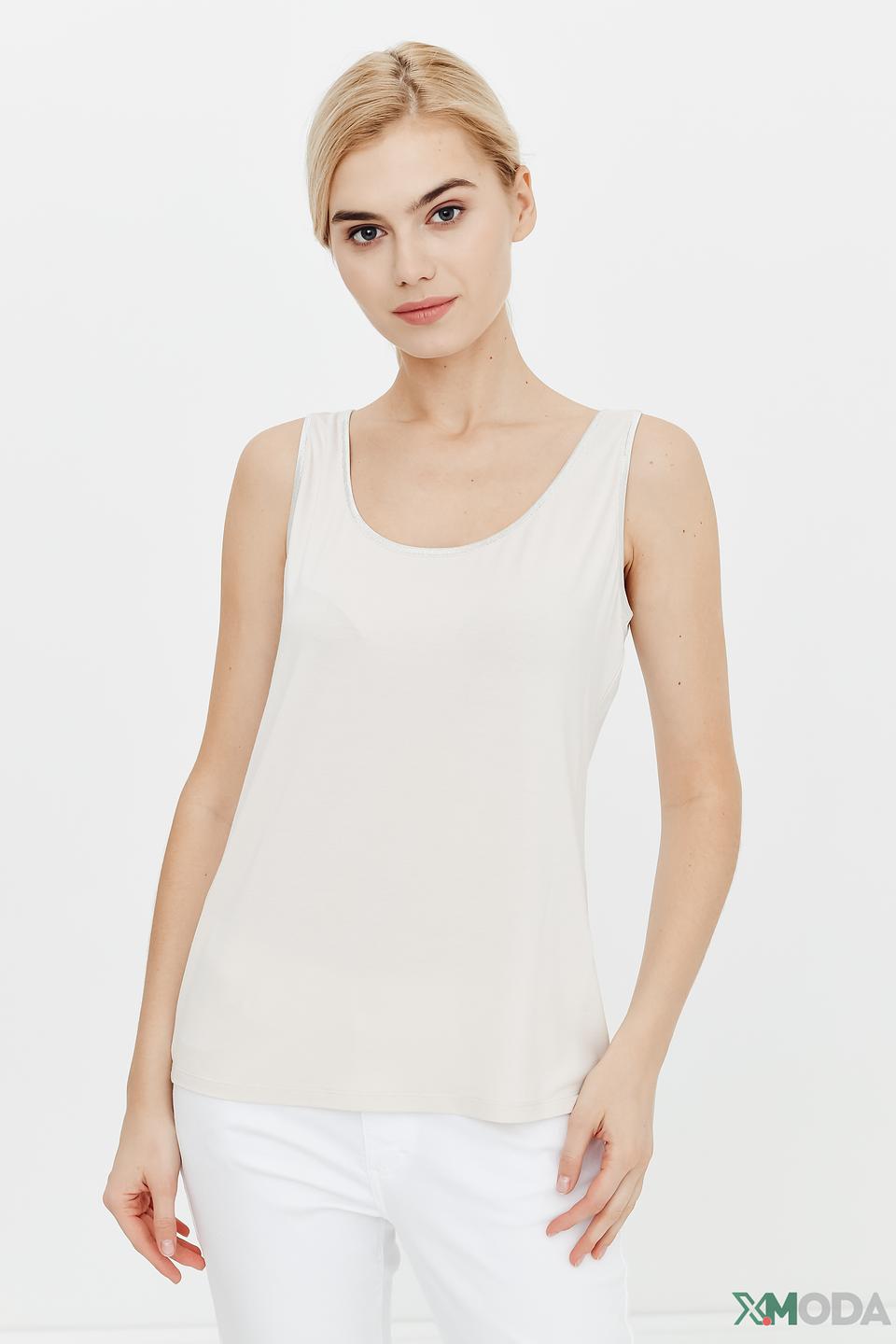 Топ Lecomte на бретелях бежевый