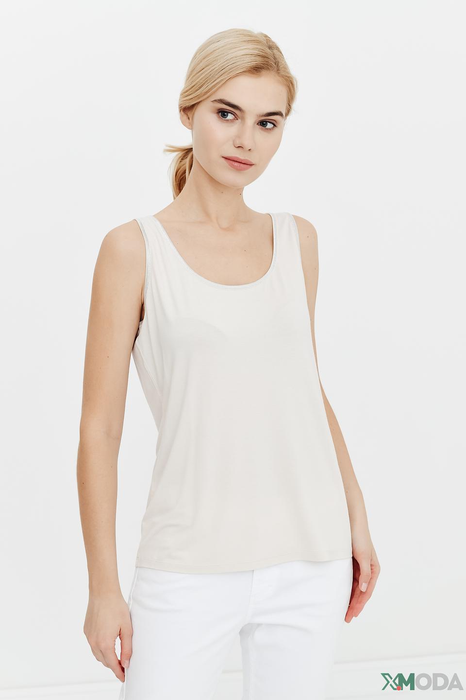 Топ Lecomte на бретелях бежевый