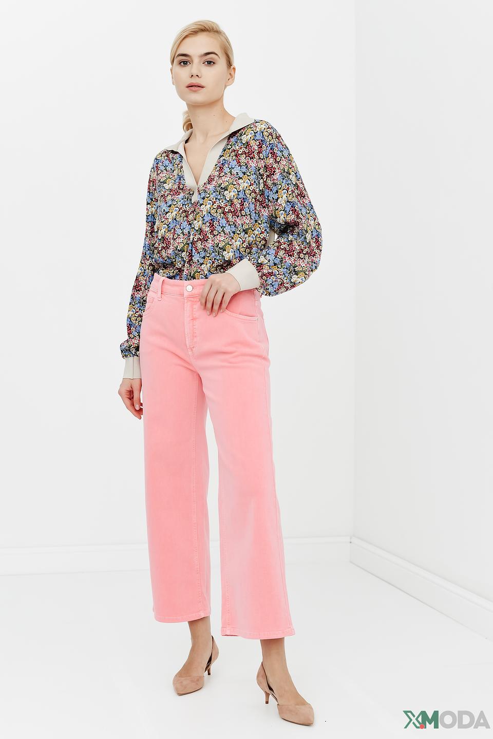 Джинсы Cambio клёш розовые