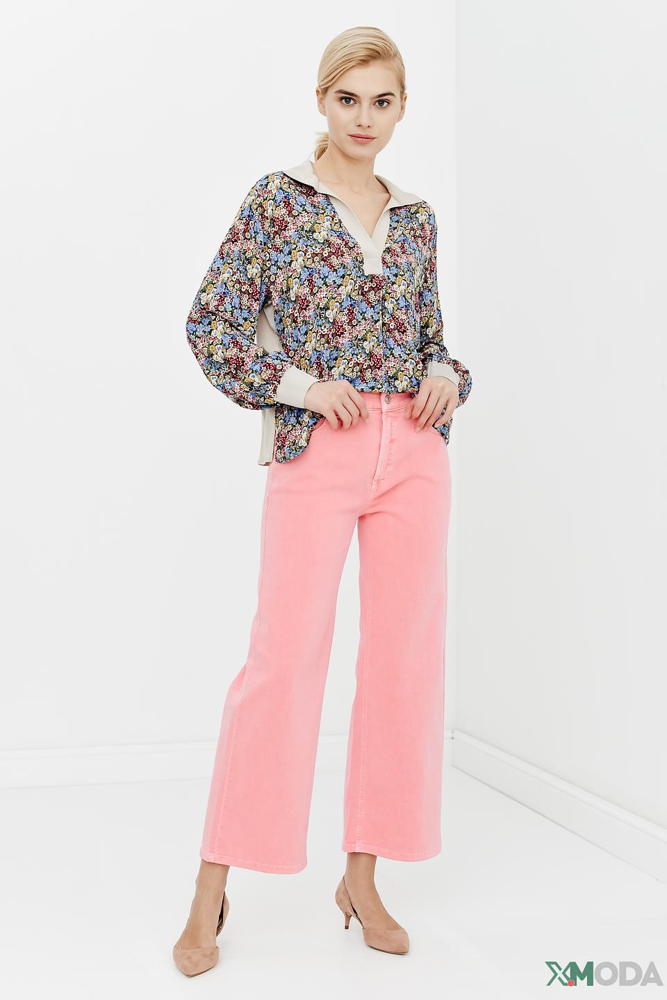 Джинсы Cambio клёш розовые