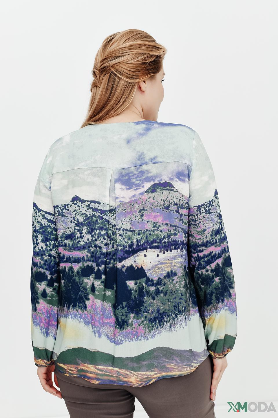 Блуза Frapp с горным принтом