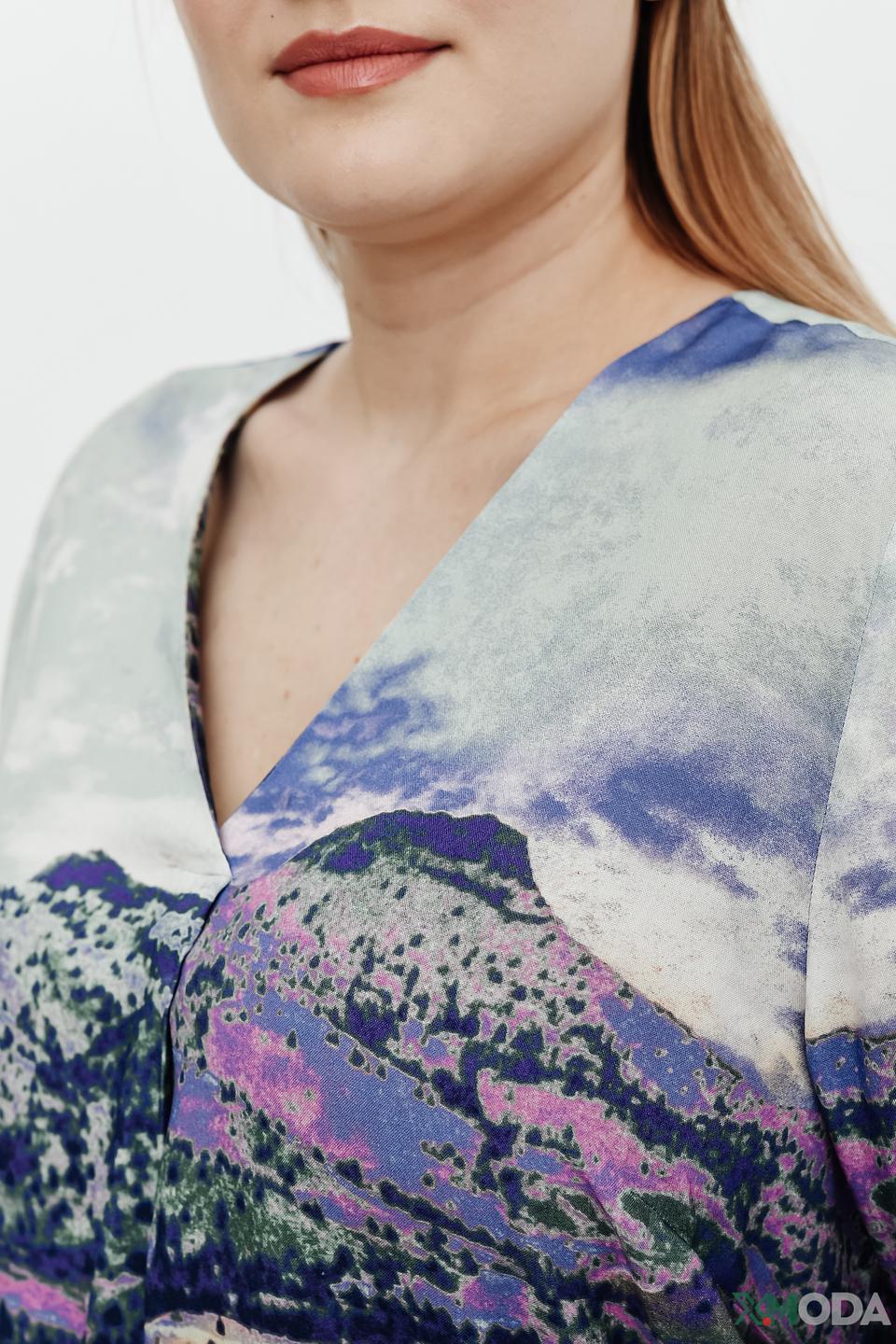 Блуза Frapp с горным принтом