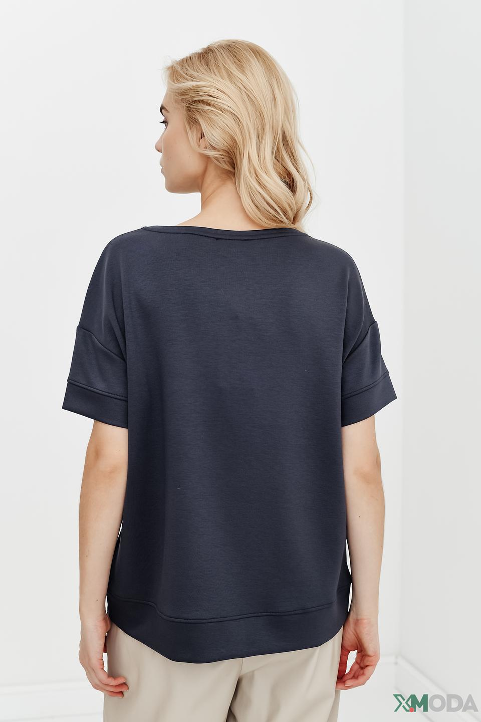 Футболка Monari с пайетками темно-синяя