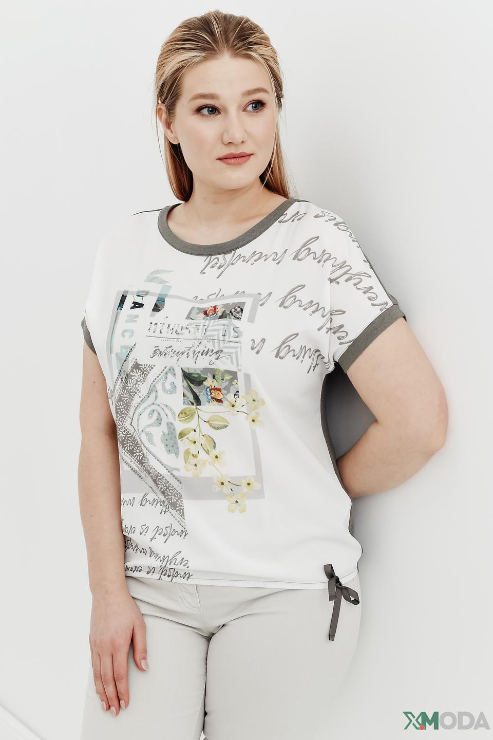 Блуза Thomas Rabe с принтом белая