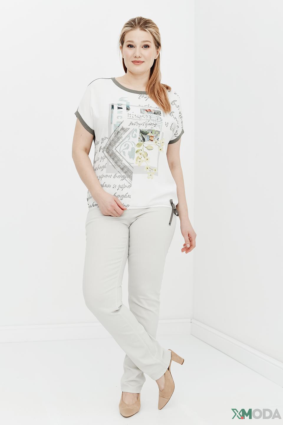 Блуза Thomas Rabe с принтом белая