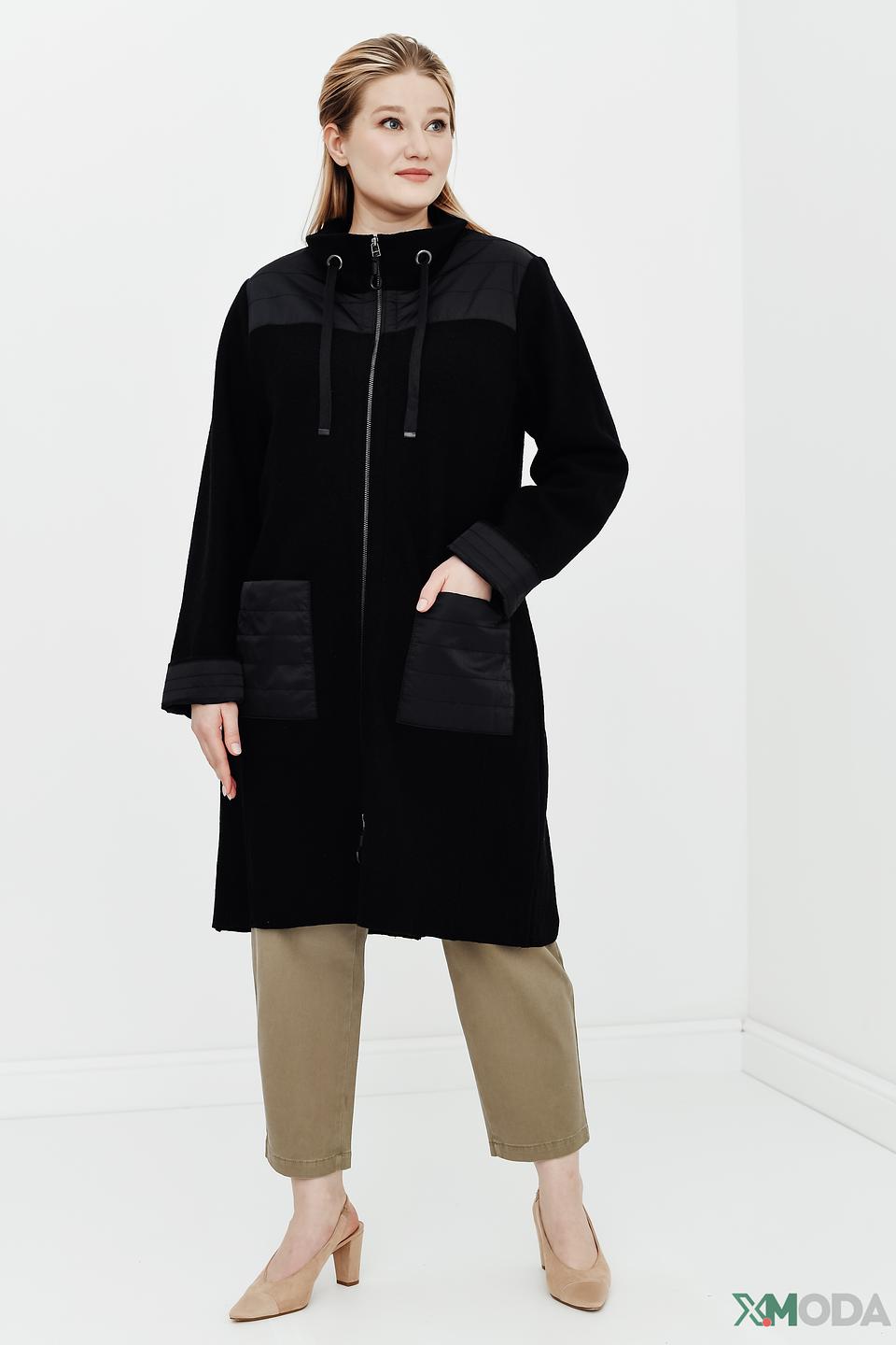 Пальто Doris Streich чёрное стеганое