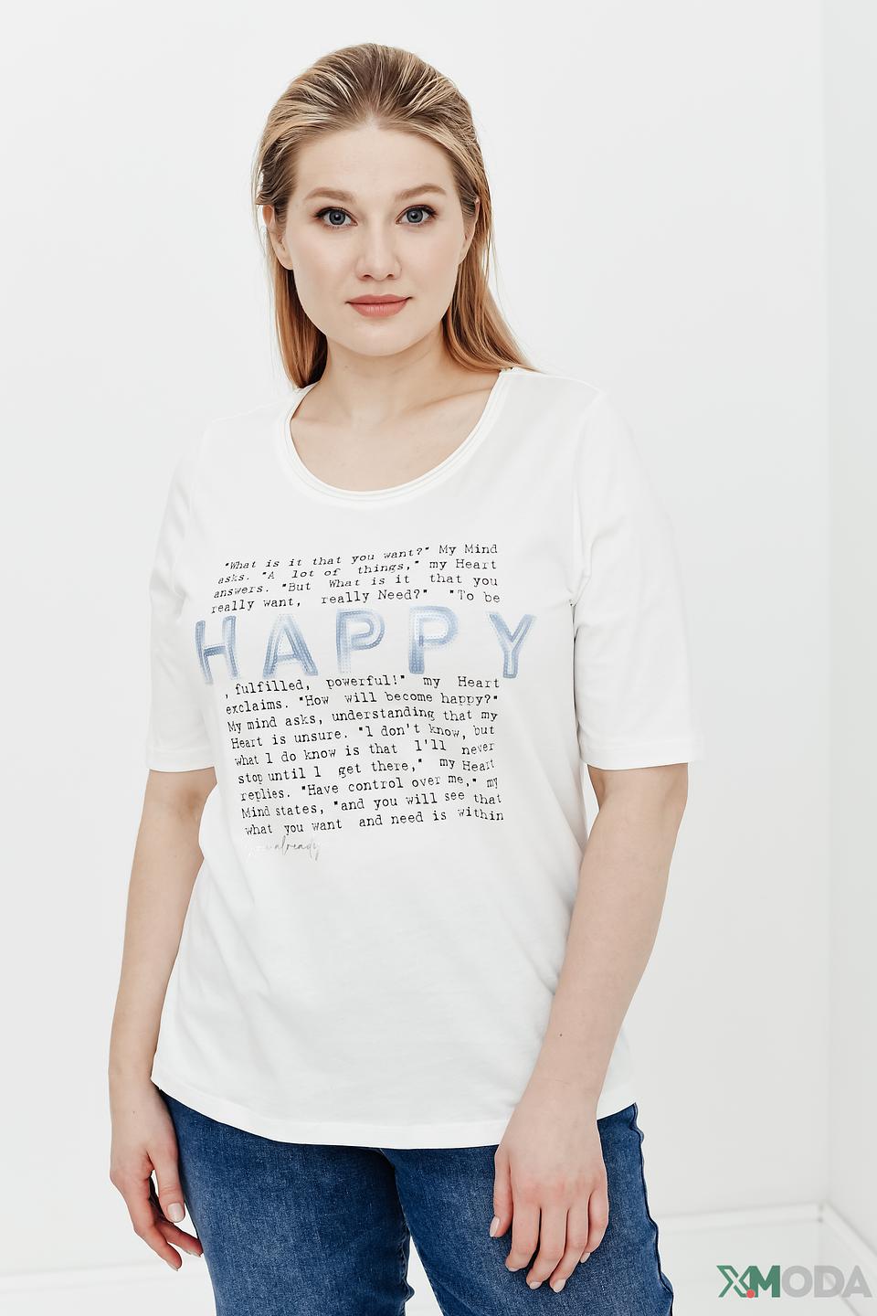 Футболка Via Appia с принтом Happy