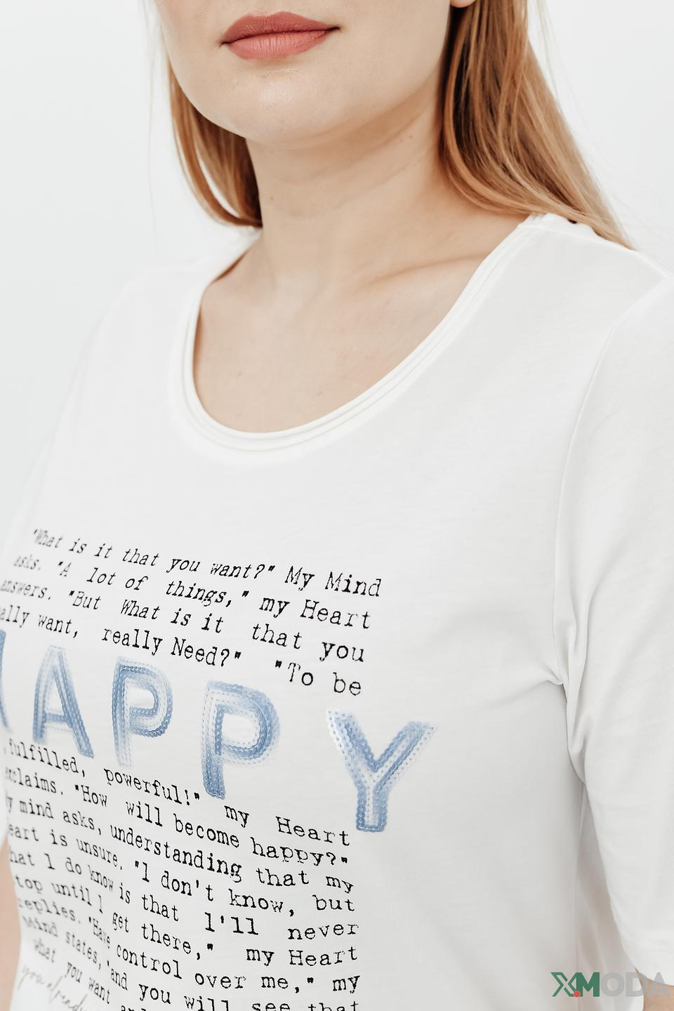 Футболка Via Appia с принтом Happy