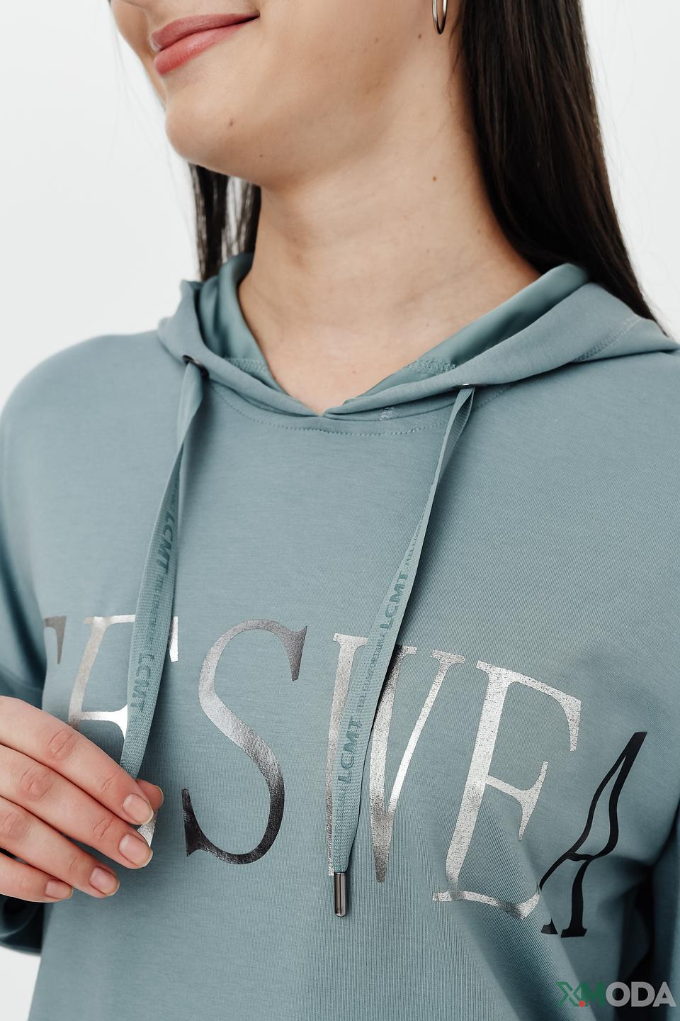 Пуловер Lecomte с логотипом мятный