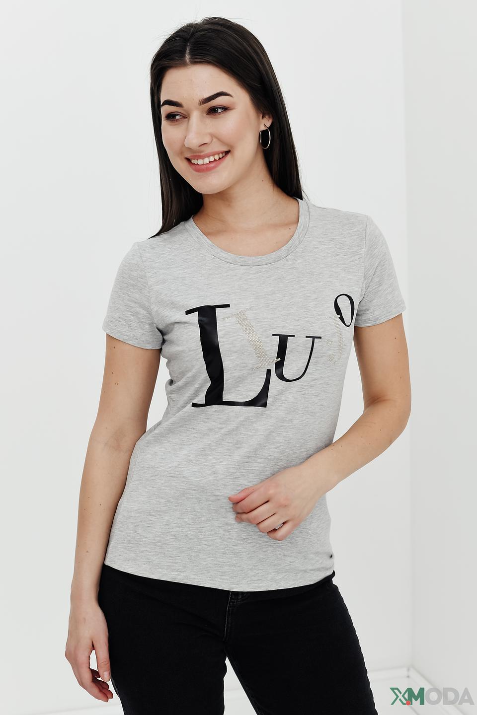 Футболка Liu-Jo с логотипом серая