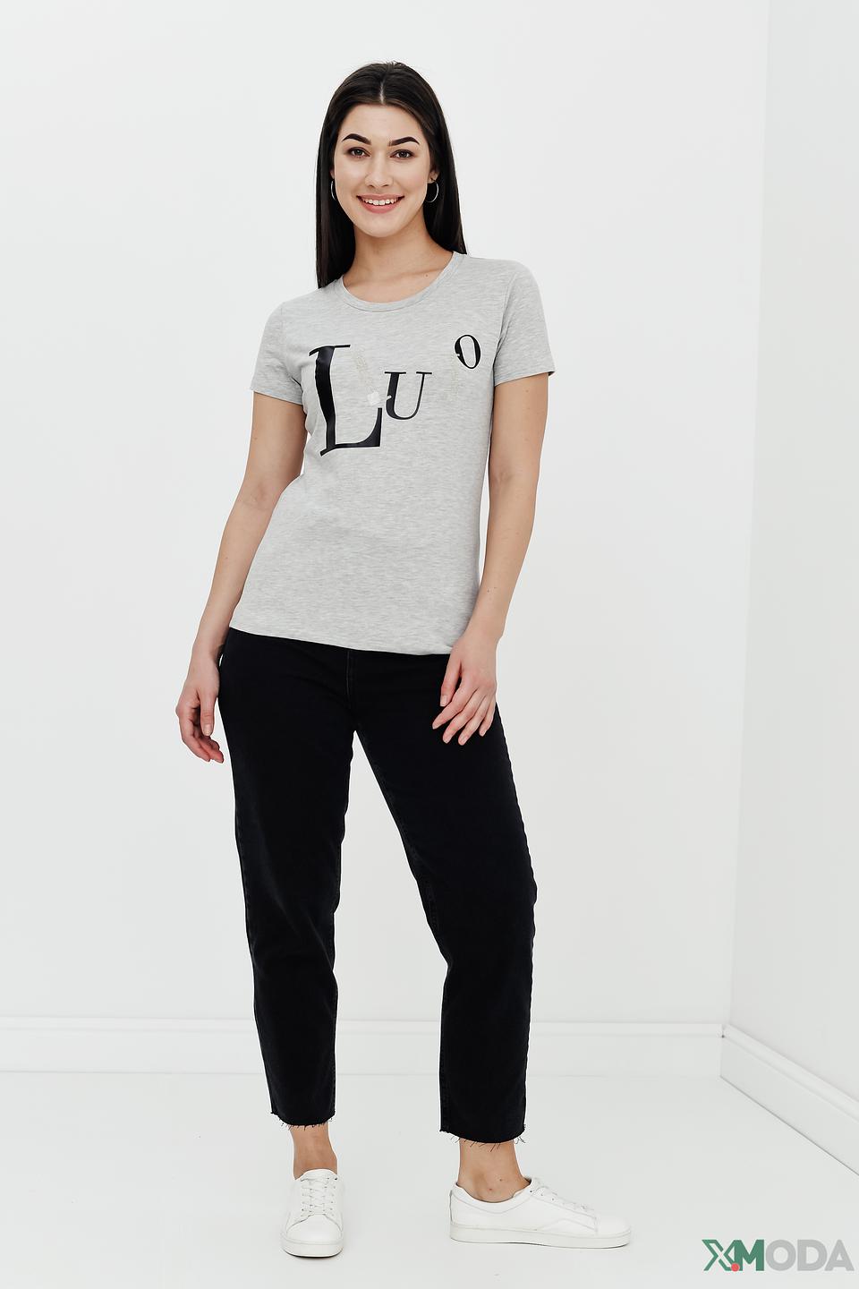 Футболка Liu-Jo с логотипом серая