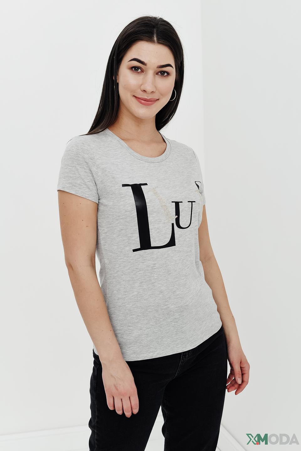 Футболка Liu-Jo с логотипом серая