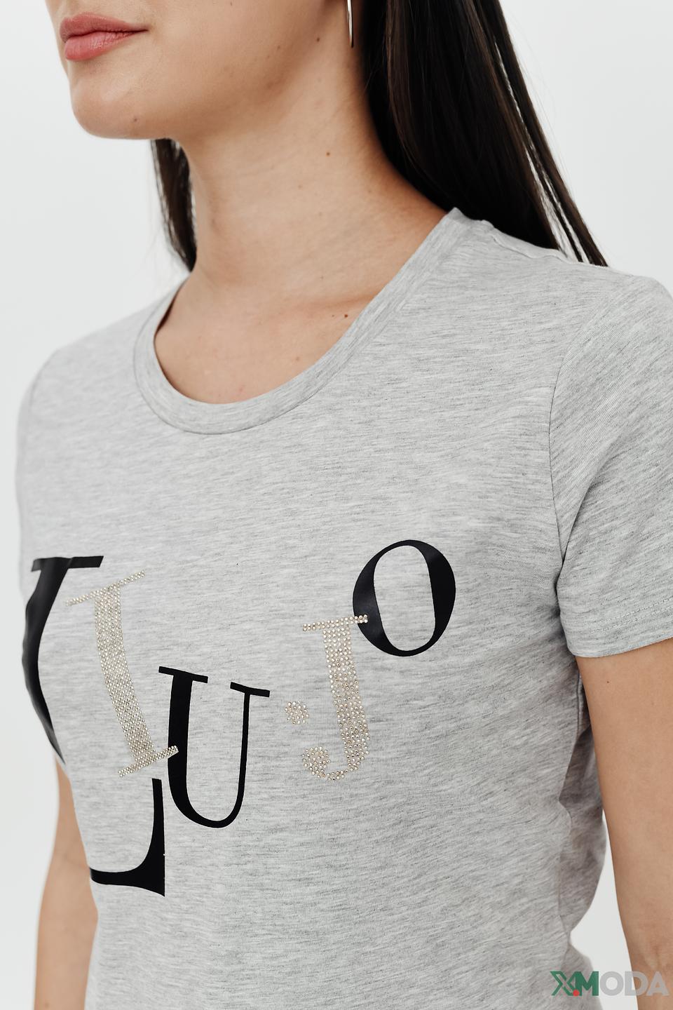 Футболка Liu-Jo с логотипом серая