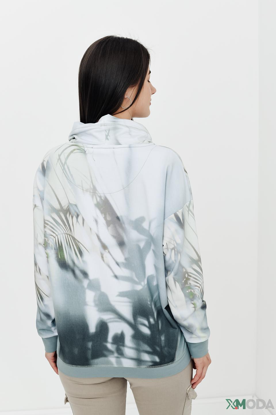 Пуловер Lecomte с принтом и капюшоном