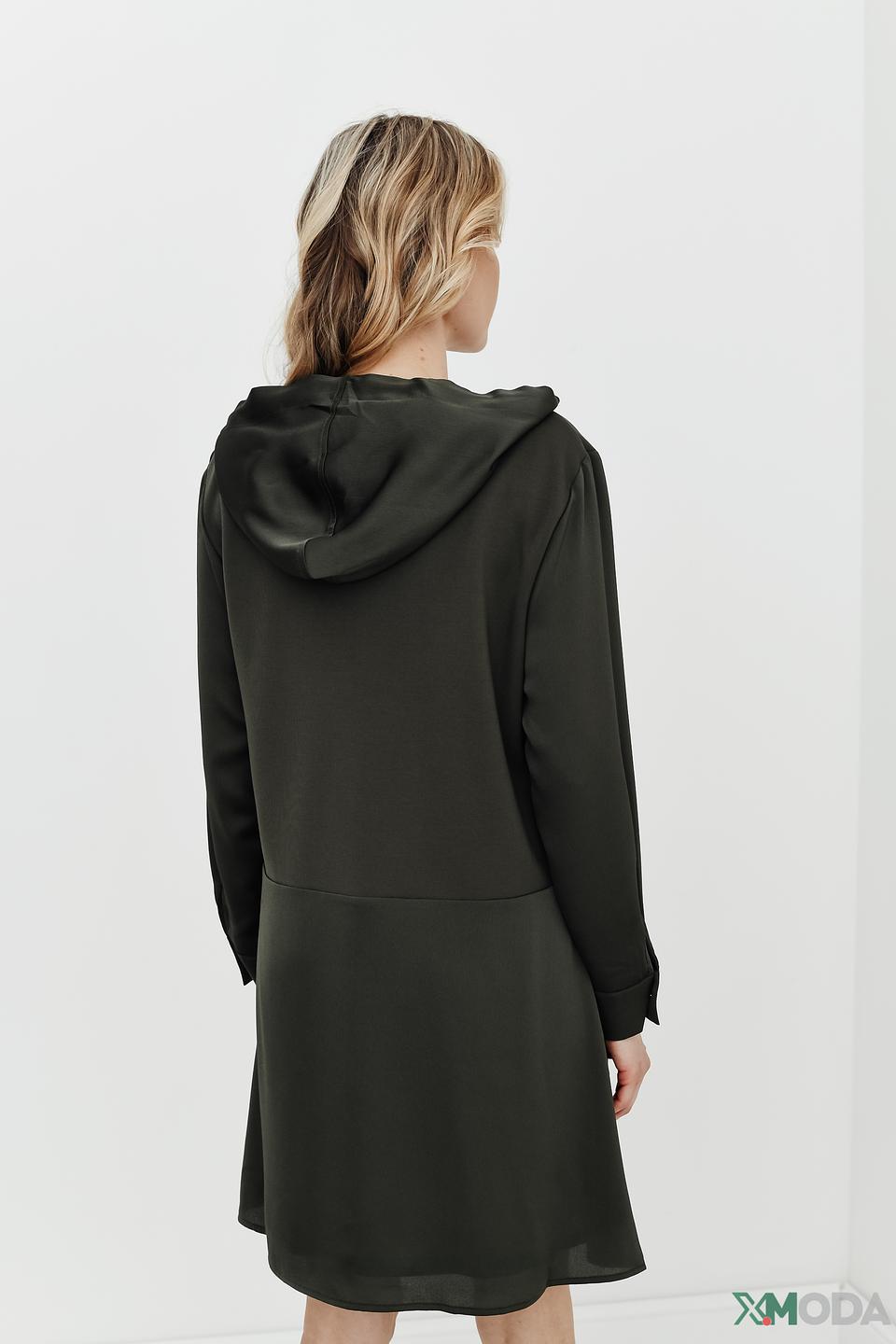Платье Betty Barclay хаки с капюшоном