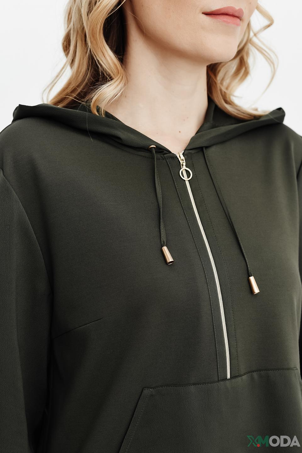 Платье Betty Barclay хаки с капюшоном