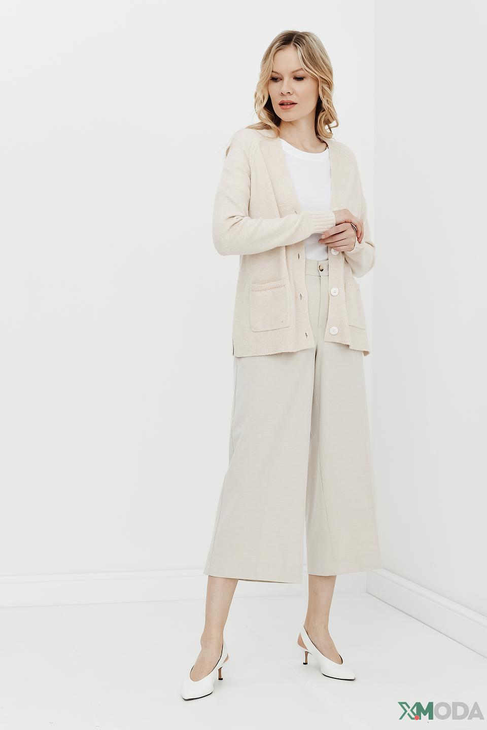 Брюки кюлоты Oui бежевые