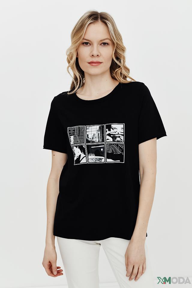 Футболка Oui с принтом чёрная