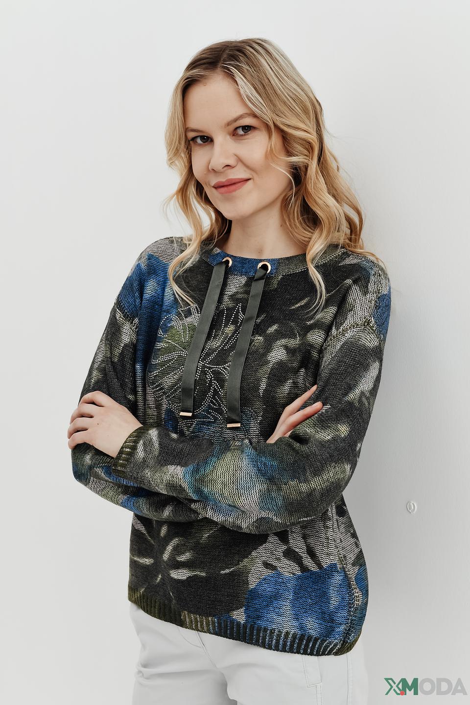 Пуловер Betty Barclay принт, со стразами