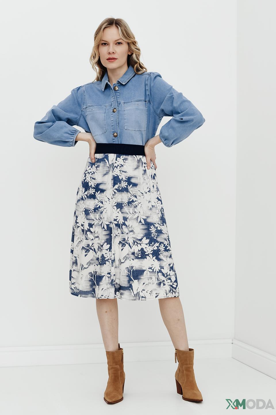 Рубашка Betty and Co джинсовая голубая